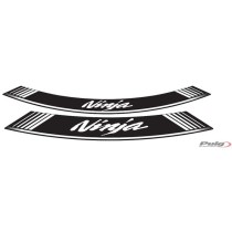 PUIG ADESIVI CERCHI KAWASAKI NINJA BIANCO - Il set consiste di 8 strisce adesive - COD. 5528B