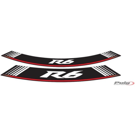 PUIG ADESIVI CERCHI YAMAHA YZF-R6 SILVER - Il set consiste di 8 strisce adesive - COD. 5530P PUIG ADESIVI CERCHI YAMAHA YZF-R6 SILVER - Il set consiste di 8 strisce adesive - COD. 5530P