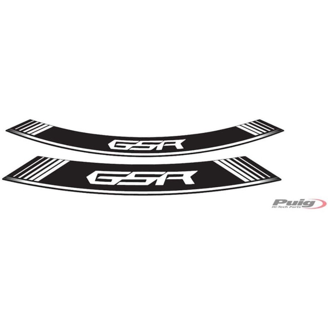 Adesivi Per Cerchioni Moto Suzuki - Set Completo Per 2 Ruote, Bianco, Adesivi Riposizionabili, Resistenti All'acqua