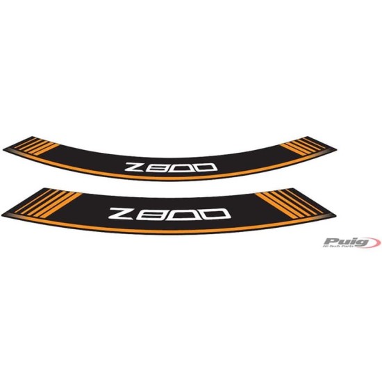 PUIG ADESIVI CERCHI KAWASAKI Z800 ARANCIONE - Il set consiste di 8 strisce adesive - COD. 6561T PUIG ADESIVI CERCHI KAWASAKI Z800 ARANCIONE - Il set consiste di 8 strisce adesive - COD. 6561T