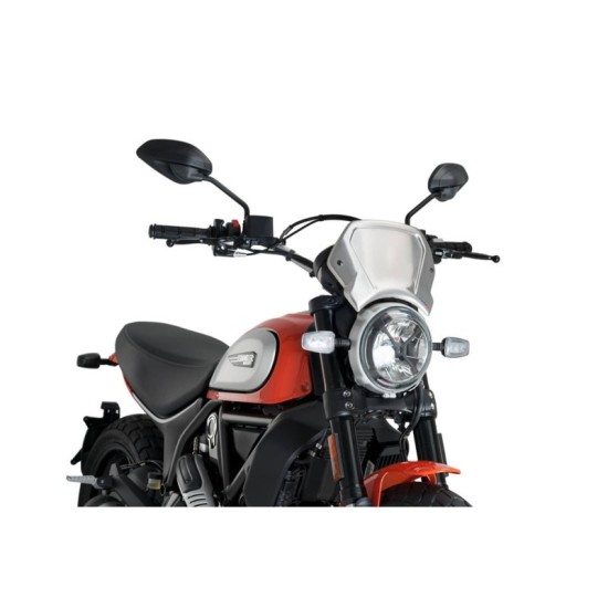 PUIG CARENATURA FRONTALE IN ALLUMINIO DUCATI SCRAMBLER ICON DARK 2020-2023 SILVER PUIG CARENATURA FRONTALE IN ALLUMINIO DUCATI SCRAMBLER ICON DARK 2020-2023 SILVER