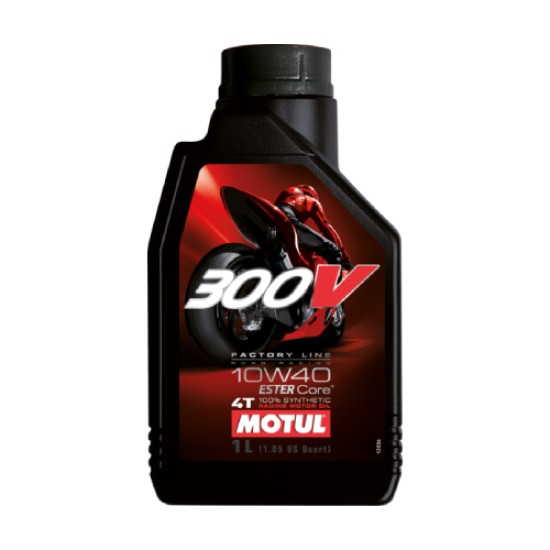 MOTUL OLIO 300V 10W40 STRADA 100% SINTETICO RACING - 1 LT