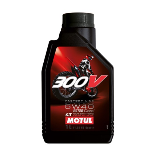 MOTUL OLIO 300V 5W40 OFF ROAD CROSS 100% SINTETICO RACING - 1 LT